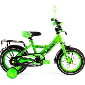 Велосипед двухколесный 12 "Pulse Sport" (зеленый-черный)