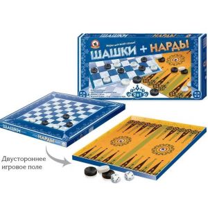 Настольная игра Шашки-нарды (Арт. 02021)