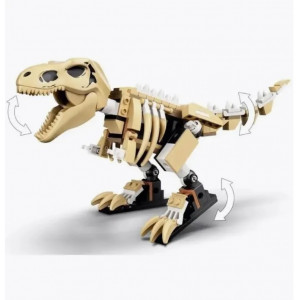 Конструктор пластиковый Qman Динозавры "Скелет тираннозавра на выставке" (326 деталей)
