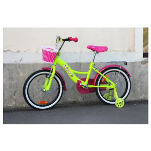 Велосипед двухколесный 18" AIST Lilo с корзинкой, багажником (жёлтый)