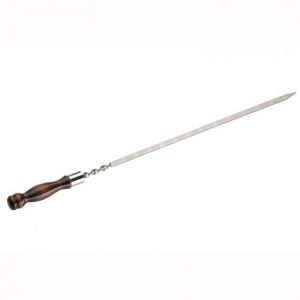 Шампур 780 (550)*12*3 мм "Кольцо" с деревяной лакированной ручкой (Арт. SM-89)