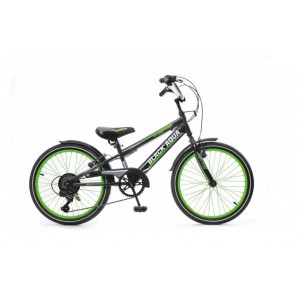 Велосипед двухколесный 20 Black Aqua "Sport" 6 скоростей (графитовый-зеленый)