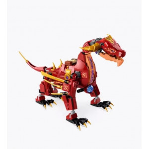 Конструктор пластиковый Lepin Ниндзяго "Лавовый дракон трансформер" (489 деталей)