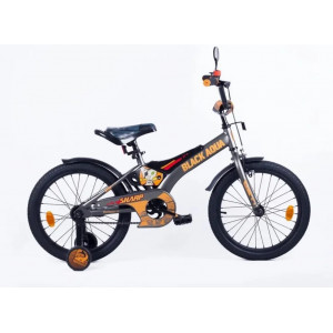 Велосипед двухколесный 14" Black Aqua "Sharp" (серый-оранжевый)